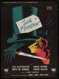 4r590 JACK THE RIPPER French 23x32 '60 American detective helps Scotland Yard find fabled killer!