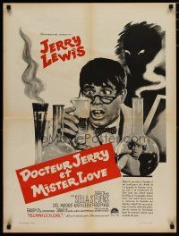 4r601 NUTTY PROFESSOR French 23x32 '63 wacky Jerry Lewis directs & stars w/pretty Stella Stevens!