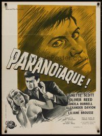 4r603 PARANOIAC French 23x32 '63 a harrowing excursion that takes you deep into its twisted mind!