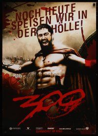 4r027 300 German '07 Zack Snyder directed, cool image of Gerard Butler as King Leonidas!