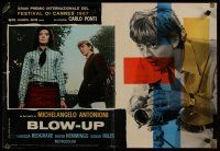 4r194 BLOW-UP Italian photobusta '67 Antonioni, Vanessa Redgrave & David Hemmings in park!