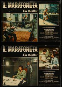 4r208 MARATHON MAN set of 2 Italian photobustas '76 Hoffman, Olivier, teeth drilling scene!