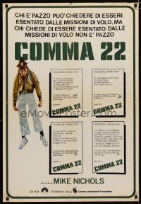 4r226 CATCH 22 Italian 26x37 pbusta '71 directed by Mike Nichols, from novel by Joseph Heller!