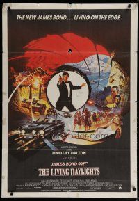 4r066 LIVING DAYLIGHTS Lebanese '87 Timothy Dalton as James Bond & sexy Maryam d'Abo with gun!