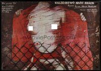 4r495 MARRIAGE OF MARIA BRAUN Polish 27x38 '82 Fassbinder, different sexy Andrzej Pagowski art!