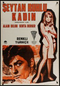 4r033 DIABOLICALLY YOURS Turkish '68 Duvivier's Diaboliquement votre, Alain Delon & Senta Berger!