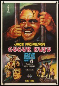 4r038 ONE FLEW OVER THE CUCKOO'S NEST Turkish '81 Jack Nicholson, wild misleading artwork!