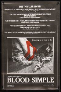 4s087 BLOOD SIMPLE 1sh '85 Joel & Ethan Coen, Frances McDormand, cool film noir gun image!