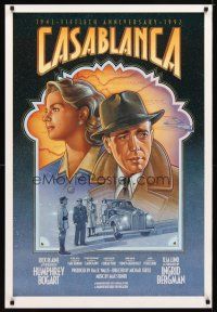 4s135 CASABLANCA video poster R92 cool different LeFleur art of Humphrey Bogart & Ingrid Bergman!