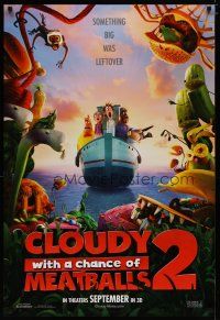 4s160 CLOUDY WITH A CHANCE OF MEATBALLS 2 teaser DS 1sh '13 something big was leftover!