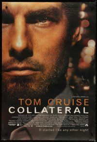 4s161 COLLATERAL int'l DS 1sh '04 cool close up image of Tom Cruise!