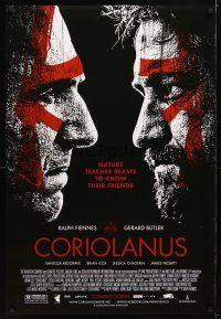 4s170 CORIOLANUS advance DS 1sh '11 Ralph Fiennes in the title role, Gerard Butler!