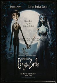 4s172 CORPSE BRIDE teaser DS 1sh '05 Tim Burton stop-motion animated horror musical!