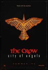 4s178 CROW: CITY OF ANGELS teaser DS 1sh '96 Tim Pope directed, cool image of the bones of a crow!
