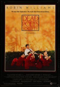 4s191 DEAD POETS SOCIETY DS 1sh '89 inspirational school teacher Robin Williams, Peter Weir