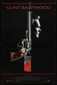 4s192 DEAD POOL 1sh '88 Clint Eastwood as tough cop Dirty Harry, cool gun image!