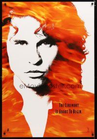 4s207 DOORS teaser DS 1sh '90 cool image of Val Kilmer as Jim Morrison, directed by Oliver Stone!