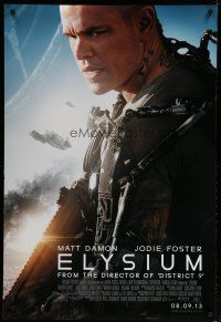 4s215 ELYSIUM advance DS 1sh '13 sci-fi action, cool image of Matt Damon!