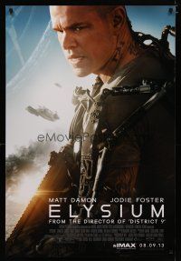 4s216 ELYSIUM IMAX advance DS 1sh '13 sci-fi action, cool image of Matt Damon!