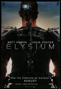 4s217 ELYSIUM teaser DS 1sh '13 Matt Damon, Jodie Foster, Sharlto Copley, sci-fi action!