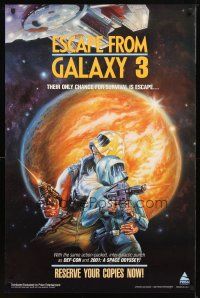 4s228 ESCAPE FROM GALAXY 3 video poster '86 Giochi Erotici Nella Terza Galassia, sexy sci-fi art!