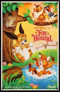4s265 FOX & THE HOUND 1sh R88 two friends who didn't know they were supposed to be enemies!