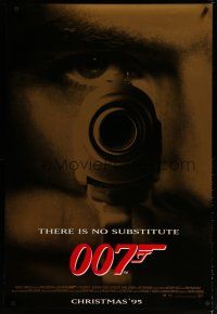 4s304 GOLDENEYE advance DS 1sh '95 Pierce Brosnan as secret agent James Bond 007, cool image!