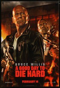 4s307 GOOD DAY TO DIE HARD style B teaser DS 1sh '13 Bruce Willis, Winstead, Jai Courtney!