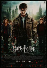 4s337 HARRY POTTER & THE DEATHLY HALLOWS: PART 2 advance DS 1sh '11 Daniel Radcliffe in title role!