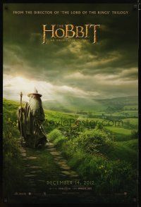 4s363 HOBBIT: AN UNEXPECTED JOURNEY teaser DS 1sh '12 cool image of Ian McKellen as Gandalf!