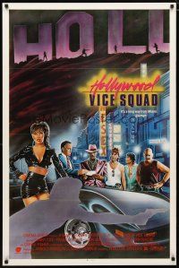 4s365 HOLLYWOOD VICE SQUAD 1sh '86 It's a long way from Miami, art by Dellorco!
