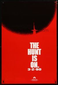 4s377 HUNT FOR RED OCTOBER teaser 1sh '90 Russian submarine captain Sean Connery, hunt is on!