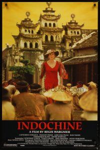 4s391 INDOCHINE 1sh '92 cool image of pretty Catherine Deneuve in Asia!