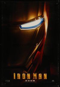 4s400 IRON MAN int'l teaser DS 1sh '08 Robert Downey Jr. is Iron Man, cool close-up of suit!