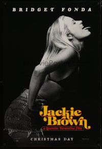 4s407 JACKIE BROWN teaser DS 1sh '97 Quentin Tarantino, sexy Bridget Fonda, RARE DOUBLE-SIDED!