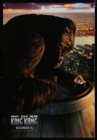 4s430 KING KONG teaser DS 1sh '05 Naomi Watts & giant ape on top of tower!