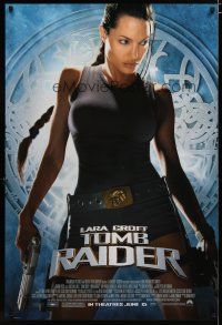 4s435 LARA CROFT TOMB RAIDER advance 1sh '01 sexy Angelina Jolie, from popular video game!