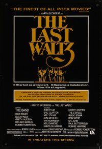 4s444 LAST WALTZ advance DS 1sh R02 Martin Scorsese, a rock concert that became a celebration!