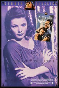 4s445 LAURA video poster R93 Dana Andrews lusts after sexy Gene Tierney, Otto Preminger!