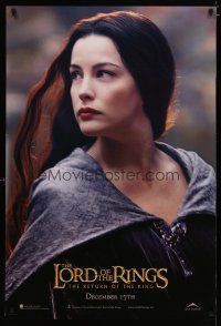 4s466 LORD OF THE RINGS: THE RETURN OF THE KING teaser DS 1sh '03 sexy Liv Tyler as Arwen!