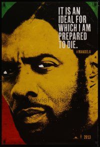 4s479 MANDELA: LONG WALK TO FREEDOM teaser DS 1sh '13 cool image of Idris Elba as Nelson Mandela!