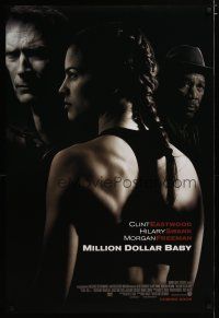 4s498 MILLION DOLLAR BABY int'l advance DS 1sh '04 Clint Eastwood, boxer Hilary Swank, Freeman!