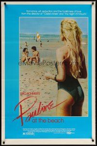 4s558 PAULINE AT THE BEACH 1sh '83 Pauline a la Plage, Eric Rohmer, Amanda Langlet, sexy girl!