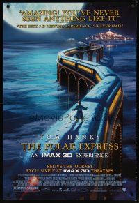 4s577 POLAR EXPRESS DS 1sh R05 Tom Hanks, Robert Zemeckis directed, cool fantasy image!