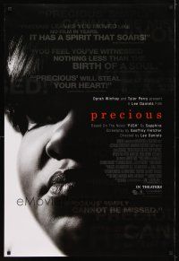 4s582 PRECIOUS DS 1sh '09 abused woman-child Gabourey Sidibe, Best Picture nominee!