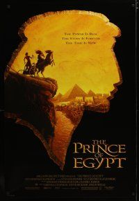 4s586 PRINCE OF EGYPT 1sh '98 Dreamworks cartoon, image of Moses on chariot overlooking city!