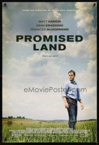 4s591 PROMISED LAND DS 1sh '12 cool image of Matt Damon in field, what's your price?