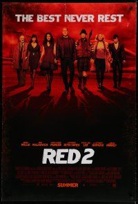 4s607 RED 2 advance DS 1sh '13 Willis, John Malkovich, Mary-Louise Parker, Catherine-Zeta Jones!