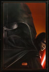 4s615 REVENGE OF THE SITH style A teaser DS 1sh '05 Star Wars Episode III,great image of Darth Vader
