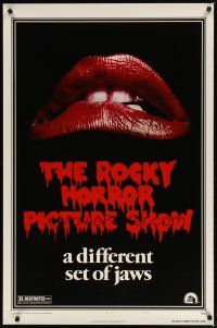 4s622 ROCKY HORROR PICTURE SHOW style A 1sh R80s classic lips, a different set of jaws!